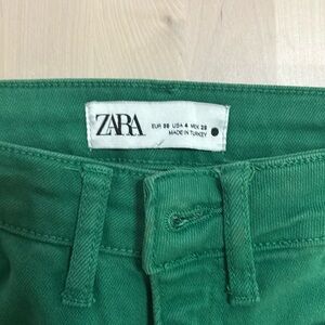 Green Zara Jeans Size 4